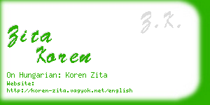 zita koren business card